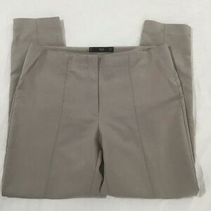 MNG Mango Pants Stretch Skinny Leg Tan Women's Work Casual Neutral, Size 12